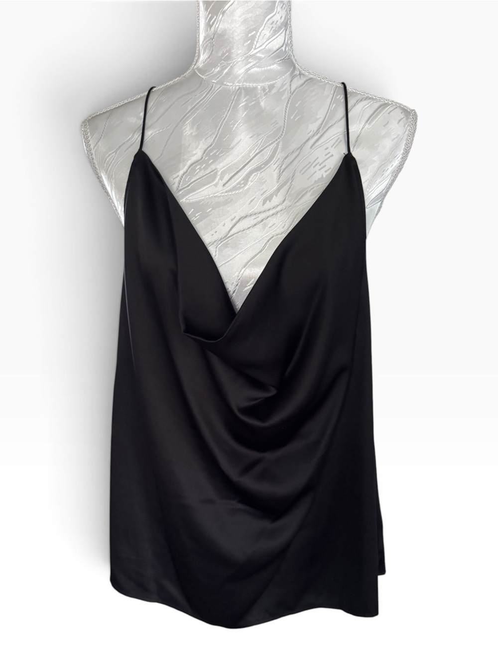 Express Black Cowl Neck Slip Tank Top NWT